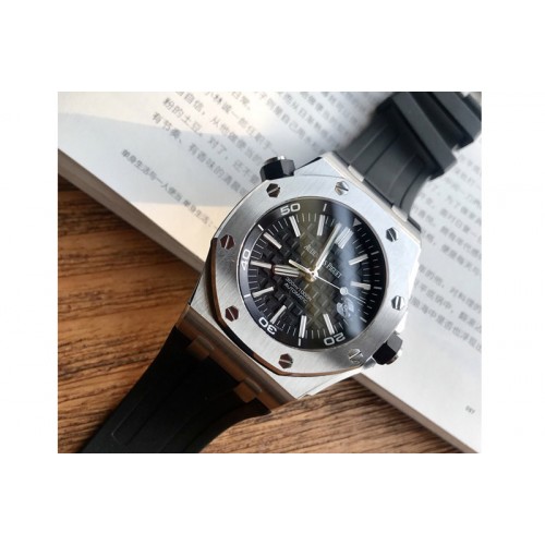 Audemars Piguet Royal Oak Offshore Diver 15703 Best Edition Black Dial on Black Rubber Strap Swiss Eta 2836 Audemars Piguet Royal Oak Offshore Diver 15703 Best Edition Black Dial on Black Rubber Strap Swiss Eta 2836