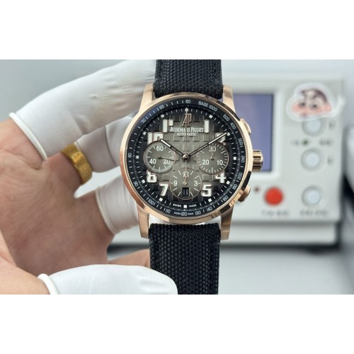 Audemars Piguet Code 11.59 RG 41mm Gray Dial on Black Nylon Strap A7750