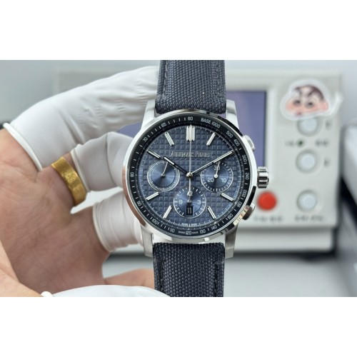 Audemars Piguet Code 11.59 SS 41mm Blue Dial on Blue Nylon Strap A7750