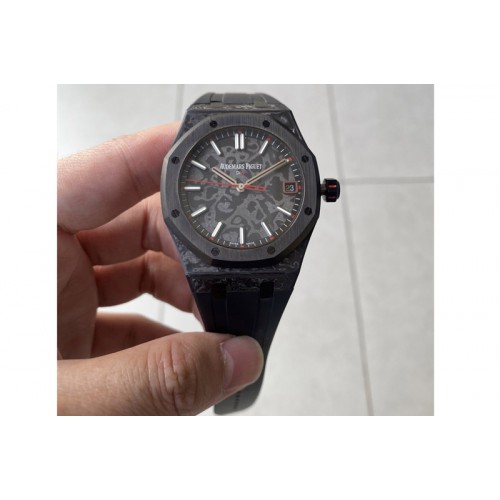 Audemars Piguet Royal Oak 15500 NTPT Diw  1:1 Best Edition Black Dial With Red  on Bracelet SA4302 Super Clone
