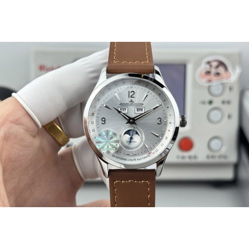 Jaeger-LeCoultre 1558420 SS 5C Factory Best Edtion 39mm White Dial on Brown Leather Strap JL8661 Jaeger-LeCoultre 1558420 SS 5C Factory Best Edtion 39mm White Dial on Brown Leather Strap JL8661