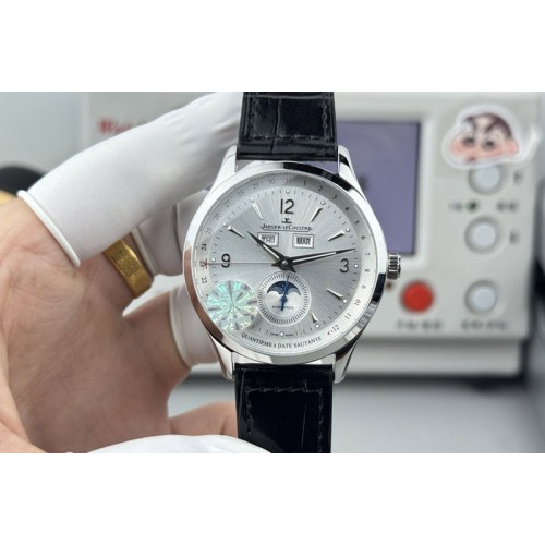 Jaeger-LeCoultre 1558420 SS 5C Factory Best Edtion 39mm White Dial on Black Leather Strap JL8661 Jaeger-LeCoultre 1558420 SS 5C Factory Best Edtion 39mm White Dial on Black Leather Strap JL8661