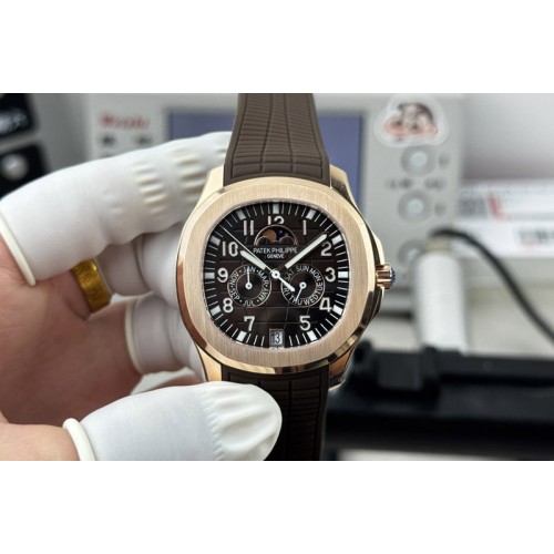 Patek Philippe Aquanaut 5261R-001 RG 3KF Best Edition Brown Dial on Brown Rubber Band M9015
