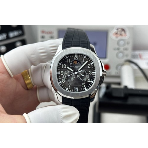 Patek Philippe Aquanaut 5261R-001 SS 3KF Best Edition Gray Dial on Black Rubber Band M9015