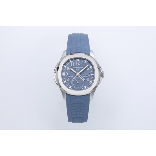 Patek Philippe Aquanaut 5164G SS ZF 1:1 Best Edition Blue Dial on Blue Rubber Strap A324