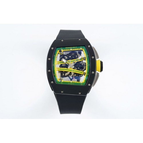 Richard Mille RF Custom Made RM061 Black Ceramic Green Inner Bezel with Free Sprung Titanium RMUL2 Super Clone