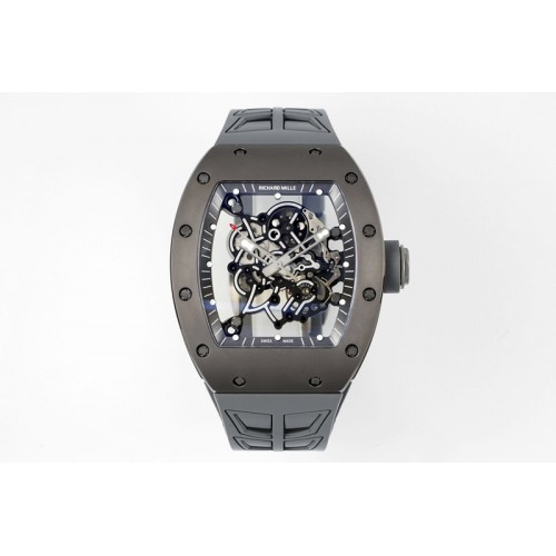 Richard Mille RM055 Gray Ceramic ZF 1:1 Best Edition on Shark Rubber Strap RMUL2 Super Clone V3 Richard Mille RM055 Gray Ceramic ZF 1:1 Best Edition on Shark Rubber Strap RMUL2 Super Clone V3