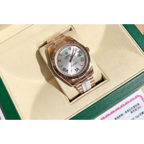 Rolex Day Date 18K Rose Gold Wrapped(5um) 1:1 Best Edition White Dial on Swiss ETA-2836