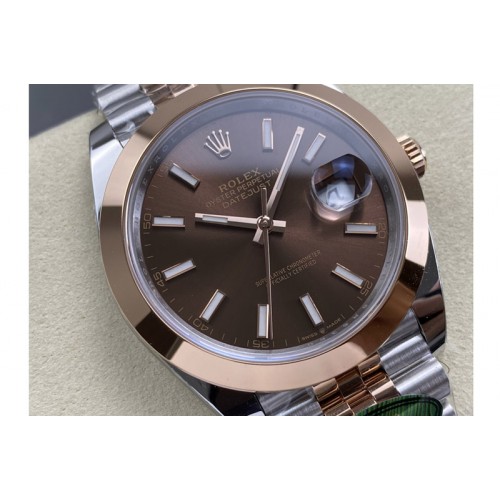 Rolex DateJust 41 126331 AR+F 1:1 Best Edition SS/RG on SS/RG Jubilee Bracelet VR3235