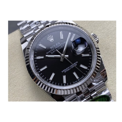 Rolex Datejust 36 126234 904L Steel AR+F 1:1 Best Edition Black Dial on SS Bracelet VR3235