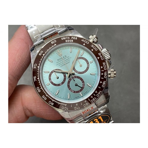 Rolex Daytona 116506 QF 1:1 Best Edition Ice Blue Dial Lume Markers on SS Bracelet SH4130 (Gain Weight)
