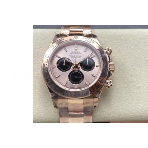 Rolex Daytona 126505 QF 1:1 Best Edition RG/Black Dial on RG Braclet SH4131 (Gain Weight) Rolex Daytona 126505 QF 1:1 Best Edition RG/Black Dial on RG Braclet SH4131 (Gain Weight)