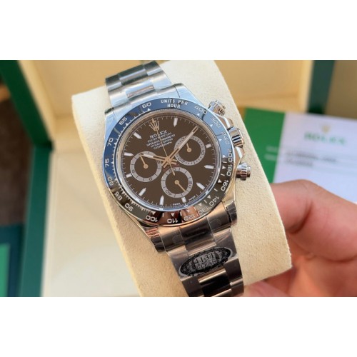 Rolex Daytona 126500 904L SS C1 1:1 Best Edition Black Dial On 904L SS Bracelet DD4131