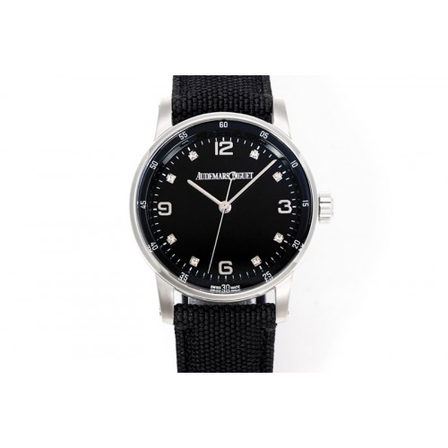 Audemars Piguet Code 11.59 SS 15210 APK 1:1 Best Edition Black Dial on Black Nylon Strap SA4302 Super Clone