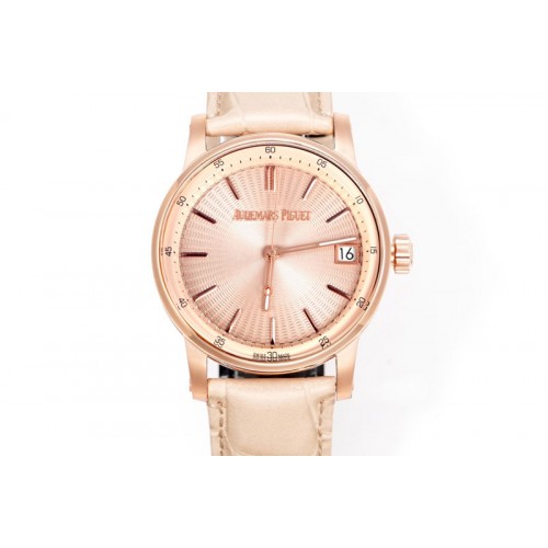 Audemars Piguet Code 11.59 RG 15210 APK 1:1 Best Edition Gold Dial on Gold Leather Strap SA4302 Super Clone