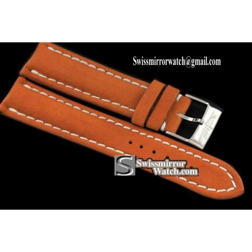 Replica Breitling Leather strap Mustard W/Buckle - For 42/44mm watches