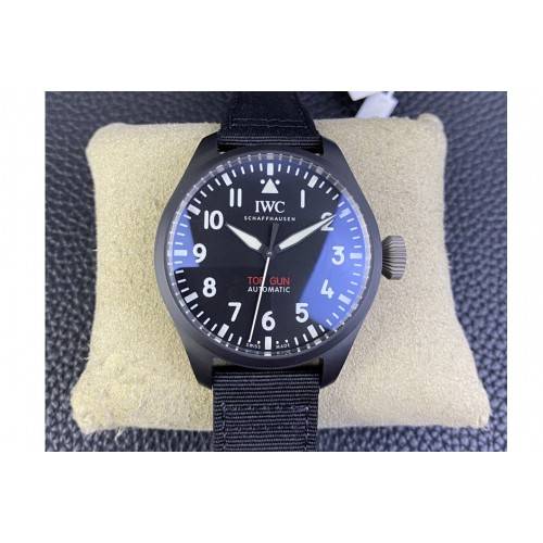 IWC Big Pilot IW329801 Real Ceramic M+F 1:1 Best Edition Black Dial on Black Calfskin Strap SEIKO 8N-24 IWC Big Pilot IW329801 Real Ceramic M+F 1:1 Best Edition Black Dial on Black Calfskin Strap SEIKO 8N-24