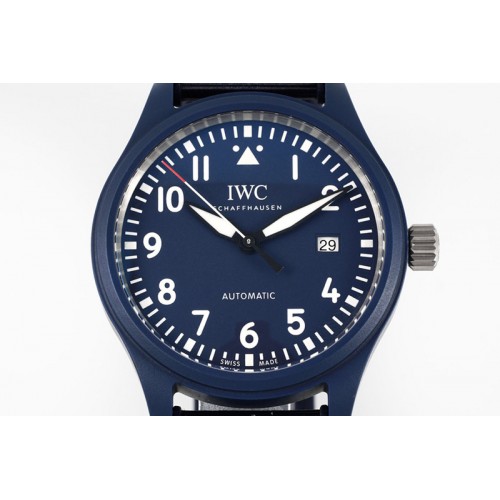 IWC Pilot�s Watch Laureus Blue Ceramic IW328101 ZF 1:1 Best Edition on Blue Nylon Strap A32111