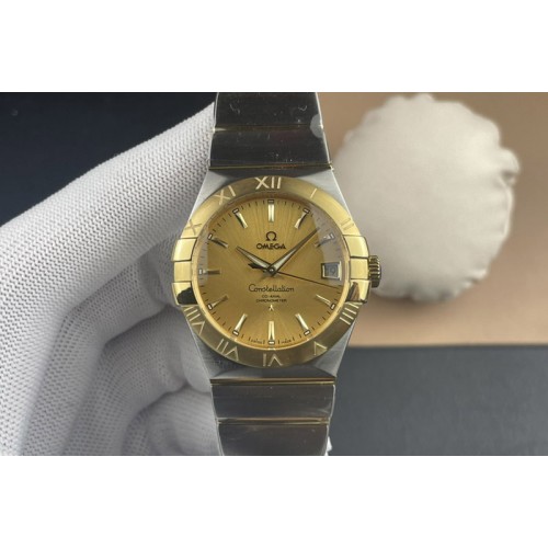 Omega Constellation 39mm SS/YG ASWF 1:1 Best Edition YG Dial on SS/YG Bracelet A8500 Omega Constellation 39mm SS/YG ASWF 1:1 Best Edition YG Dial on SS/YG Bracelet A8500