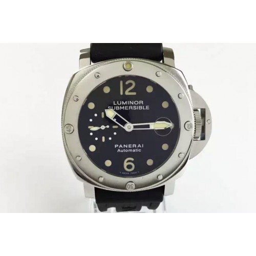 Panerai PAM 024 C V6F Best Edition Black Dial on Black Rubber Strap A7750
