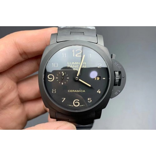 Panerai PAM 438 O Real Ceramic VSF 1:1 Best Edition on Ceramic Bracelet P9001/B V2