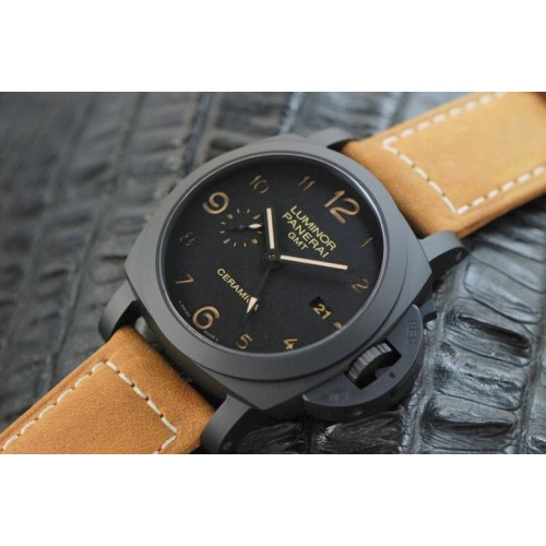 Panerai PAM441 O Real Ceramic V6F 1:1 Best Edition on Brown Asso Strap P.9001