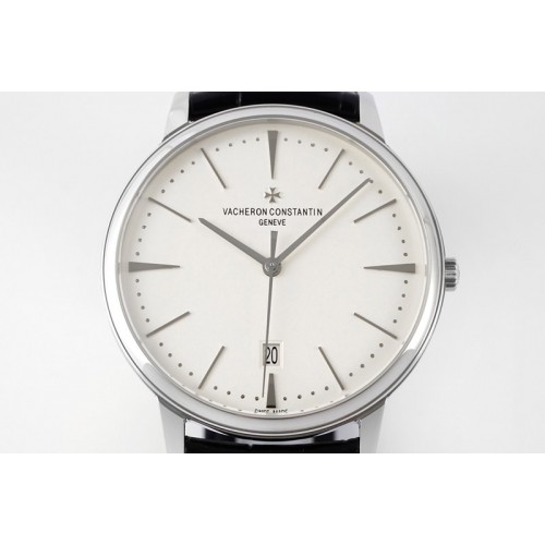 Vacheron Constantin Patrimony Date RG PPF 1:1 Best Edition Black Dial on Black Leather Strap MIYOTA 9015