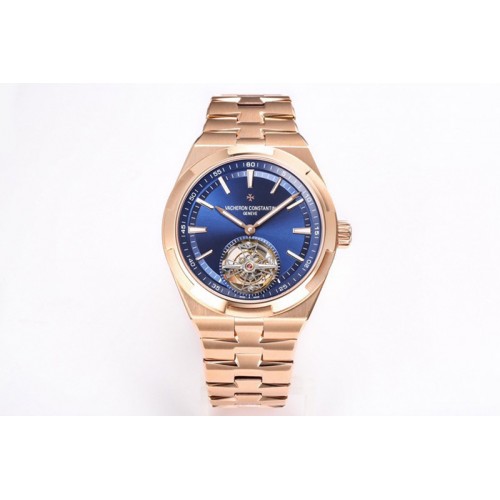 Vacheron Constantin Overseas Tourbillon RG BBR Best Edition Blue Dial on RG Bracelet Vacheron Constantin Overseas Tourbillon RG BBR Best Edition Blue Dial on RG Bracelet