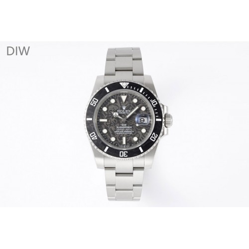 Rolex Submariner Sandblasted DIWF Best Edition Carbon Bezel Carbon Dial on SS Bracelet VR3135 Rolex Submariner Sandblasted DIWF Best Edition Carbon Bezel Carbon Dial on SS Bracelet VR3135