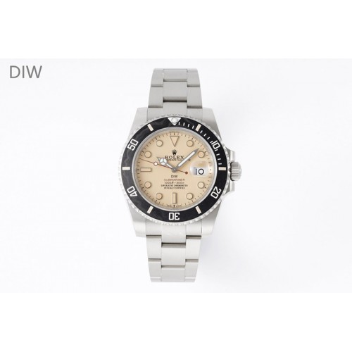 Rolex Submariner Sandblasted DIWF Best Edition Carbon Bezel Brown Dial Dial on SS Bracelet VR3135