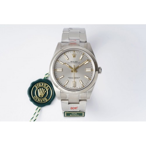Rolex Oyster Perpetual 41mm 124300 KING 1:1 Best Edition 904L Steel Silver Dial on SS Bracelet K3230