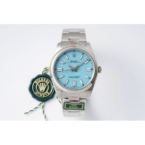 Rolex Oyster Perpetual 41mm 124300 KING 1:1 Best Edition 904L Steel Tiffany Blue Dial on SS Bracelet K3230