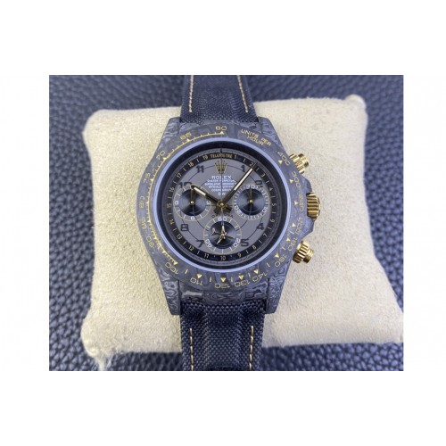 Rolex Daytona DIW Carbon/YG DIWF Best Edition Gray Dial on Black Nylon Strap A7750 Rolex Daytona DIW Carbon/YG DIWF Best Edition Gray Dial on Black Nylon Strap A7750