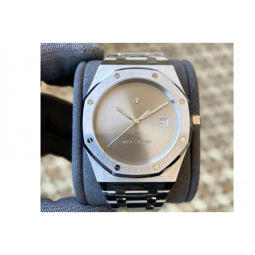 Audemars Piguet Royal Oak 41mm 1017 ALYX 9SM SS APSF Best Edition Silver Dial on SS Bracelet SA3120 Super Clone