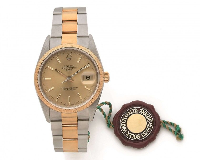 O - ROLEX,Oyster Perpetual Date, ref. 15223, n° E803194