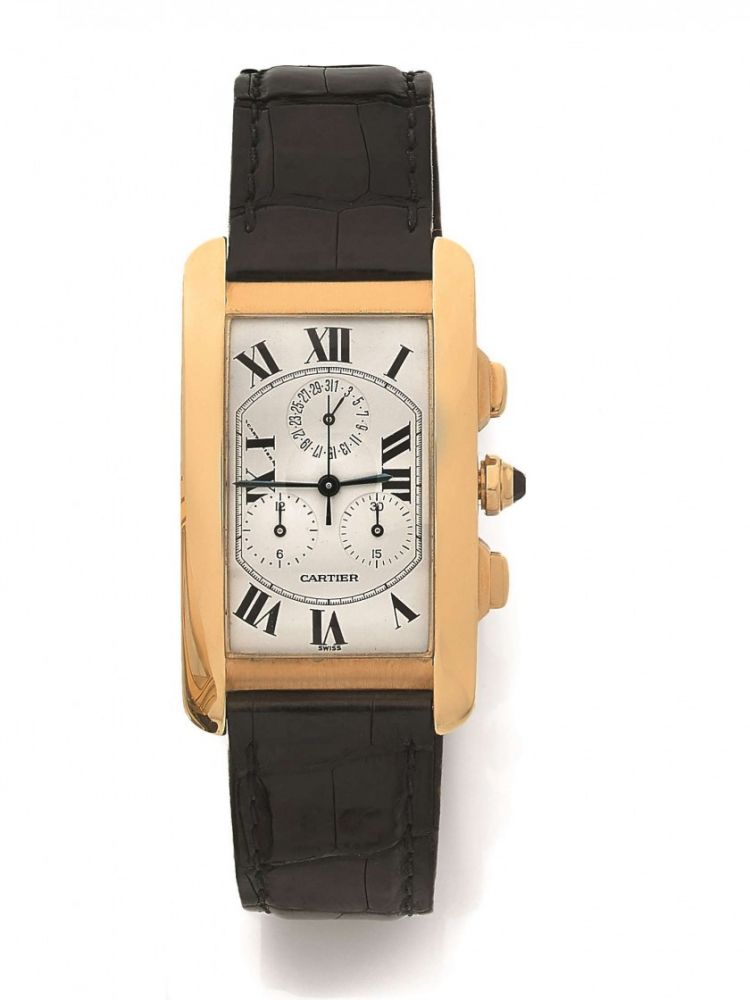 CARTIER,Tank Américaine Chronoflex, ref. 1730, n° C100869