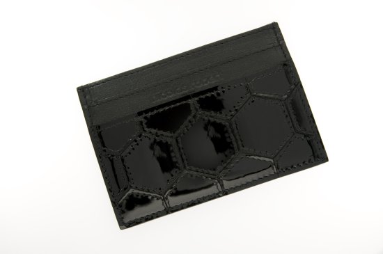 NICOLAS ROBERT - Porte carte en veau vernis noir