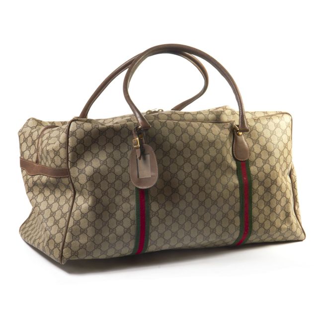 GUCCI SAC de VOYAGE en toile enduite sigl