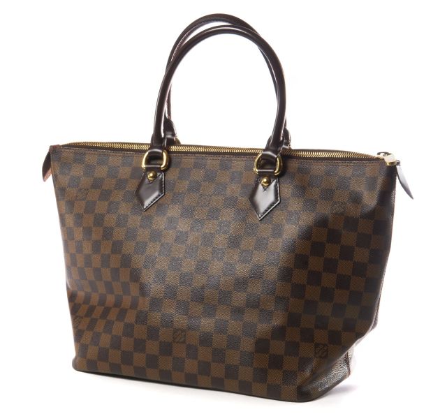 Louis VUITTON CABAS Saleya en toile damier et cuir glac