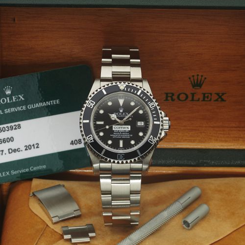 ROLEX REF. 16600 COMEX SEA-DWELLER. Rolex, Oyster Perpetual Date, COMEX, Sea-Dweller, 4000ft =. 1220m, Superlative Chronometer, Officially Certified, case. No. N503928, Ref. 16600, COMEX 3269. Made in 1992.. Very fine and very rare, center seconds, self-w