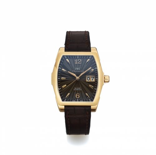 IWC DA VINCI AUTOMATIC PINK GOLD. International Watch Co., Schaffhausen, "Da Vinci, Automatic. case No. 3326665, Ref. 4523. Made circa 2009.. Fine, tonneau-shaped, curved, center seconds, self-winding. water-resistant, 18K pink gold wristwatch with large 
