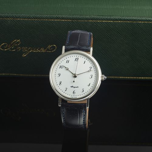 BREGUET REF. 1775 PLATINUM ENAMEL. Breguet, "1775", No. 3887 K, Ref. 1775. Made in a limited. edition of 225 pieces in 2000 to commemorate the 225th. Anniversary of the founding of the Breguet workshop.. Very fine and rare, center seconds, self-winding, w
