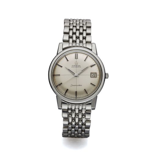 OMEGA REF. 166.003 SEAMASTER STEEL. Omega, Seamaster, Automatic, No. 24836156, Ref.. 166.003. Made circa 1968.. Fine and rare, center seconds, self-winding, waterresistant. stainless steel wristwatch with date and a. stainless steel Omega link bracelet.