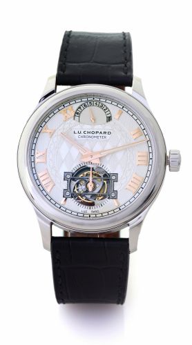 Chopard, L.U.C Tourbillon. Only Watch 2013 Edition. Chopard, L.U.C. Tourbillon Only Watch. Ref. 161929-9001. Fine and unique, water-resistant. platinum chronometer wristwatch with. visible one-minute tourbillon regulator, 9 day. power reserve indication, 