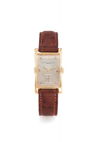 VACHERON CONSTANTIN REF. 4591 YELLOW.GOLD.Vacheron Constantin, Genève, No. 485594, case No..337237, Ref. 4591. Made circa 1950..Very fine and rare, rectangular, flared, 18K yellow gold.wristwatch.