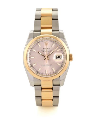 ROLEX REF. 116201 - STEEL PINK GOLD DATEJUST.Rolex, Oyster Perpetual, Datejust, Superlative Chronometer, Officially Certified, case.No. D208046 Ref. 116201. Made in 2005..Fine, center seconds, self-winding, water-resistant, stainless steel and 18K pink 