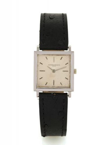 VACHERON CONSTANTIN REF. 6702 WHITE GOLD.Vacheron Constantin, Geneve, No. 581087, case No..408734, Ref. 6702. Made circa 1962..Fine, extra-flat, square 18K white gold wristwatch.