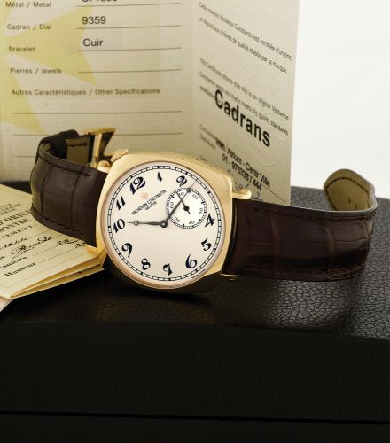 VACHERON CONSTANTIN CARREE HISTORIQUE AMERICAN 1921.Vacheron Constantin, Genève, No. 5181844, case No. 1175714, Ref. 82035. Sold on June 24th, 2009..Very fine, rare and elegant, square, water-resistant, 18K pink gold wristwatch with an 18K pink gold.Vac