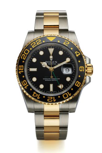 ROLEX REF. 116713 STEEL GOLD GMT MASTER II.Rolex, Oyster Perpetual Date, GMT-MASTER II, Superlative Chronometer Officially Certified case No. Z003824, Ref. 116713. Made circa 2010..Fine, two time zone, self-winding, center seconds, water-resistant, stai