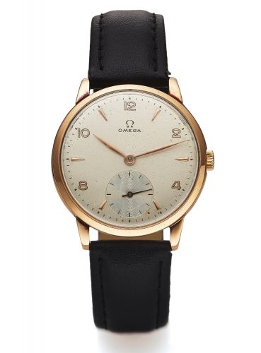 OMEGA REF. 2894 PINK GOLD.Omega, No. 11451159, case No. 210631, Ref. 2894..Made in the 1950s..Fine and rare, manual winding, 18K pink gold wristwatch.